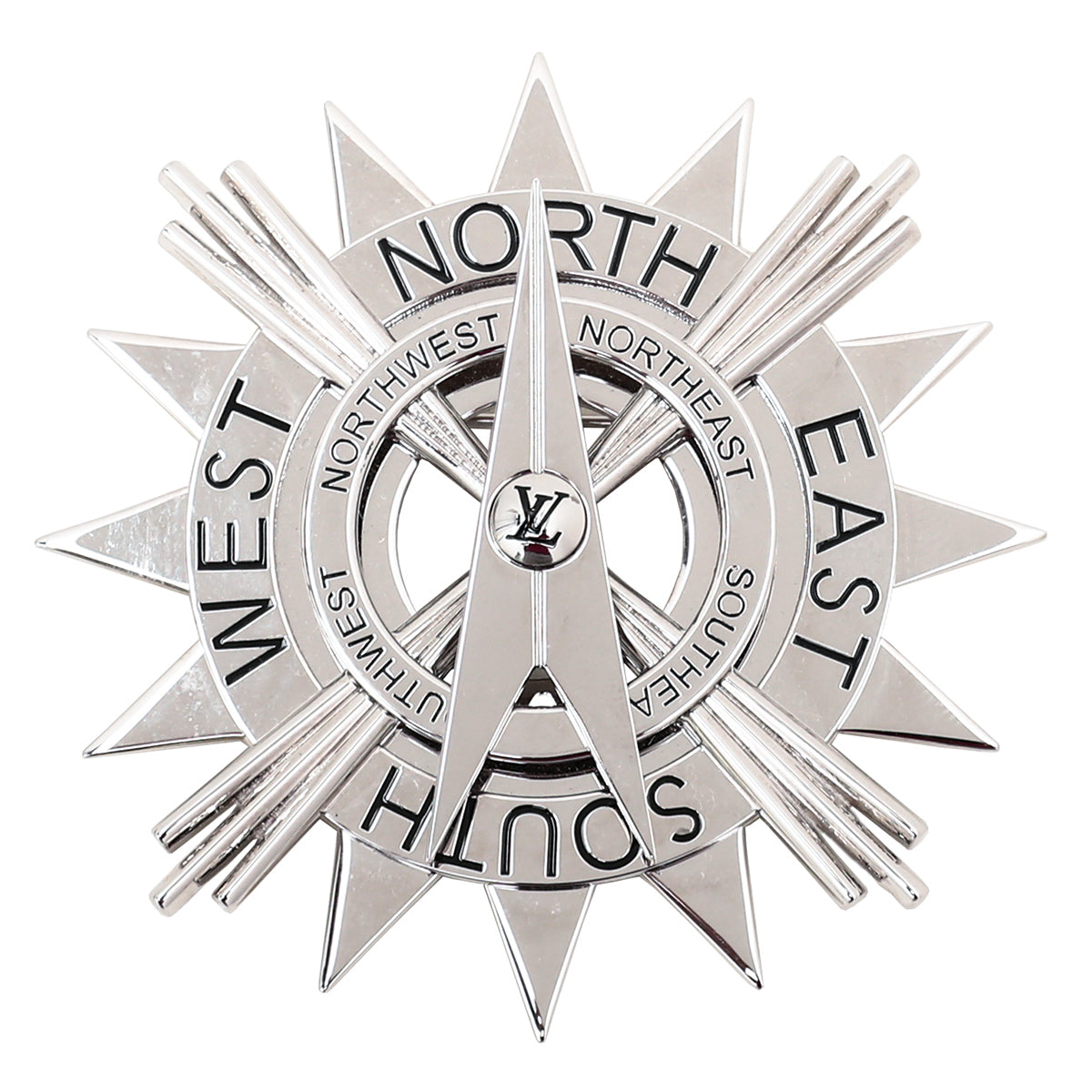 Louis Vuitton Silver Finish Northern Star Brooch-Louis Vuitton-THE CLOSET