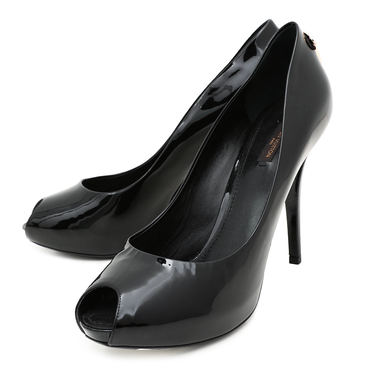 Louis Vuitton Black Oh Really Peep Toe Pumps 42-Louis Vuitton-THE CLOSET
