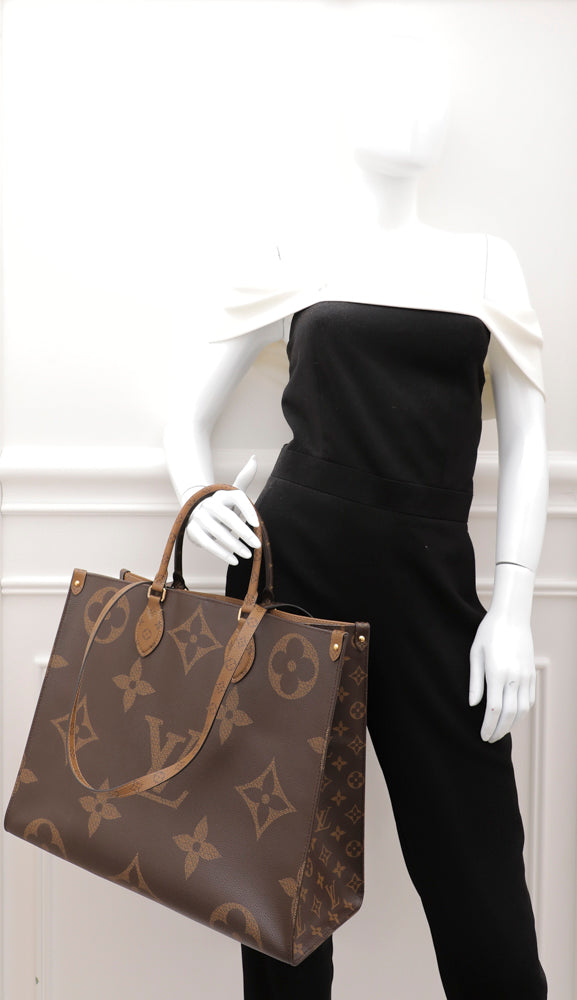 Louis Vuitton Monogram Reverse Onthego GM Bag-Louis Vuitton-THE CLOSET
