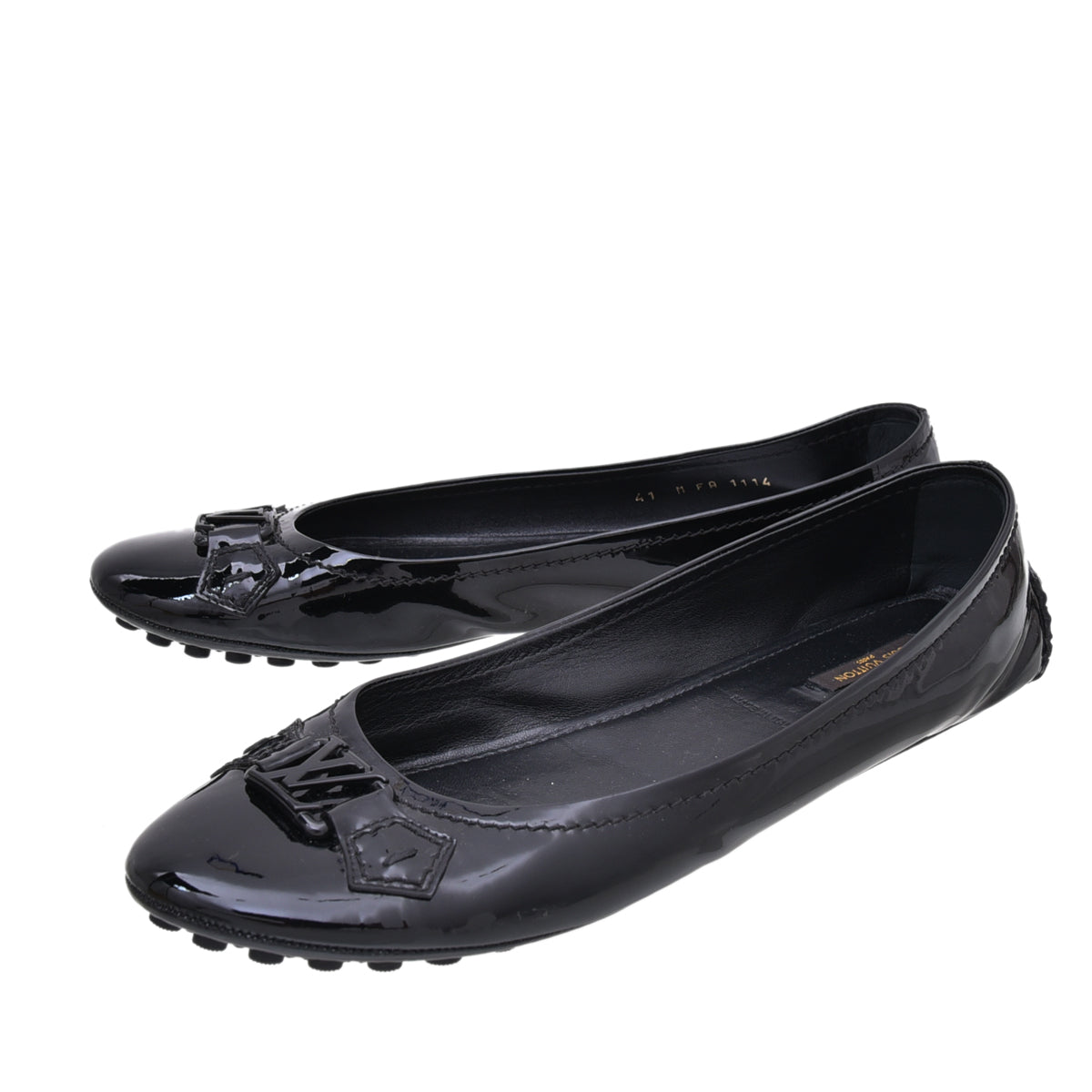 Louis Vuitton Black Oxford Ballerina Flats 41-Louis Vuitton-THE CLOSET
