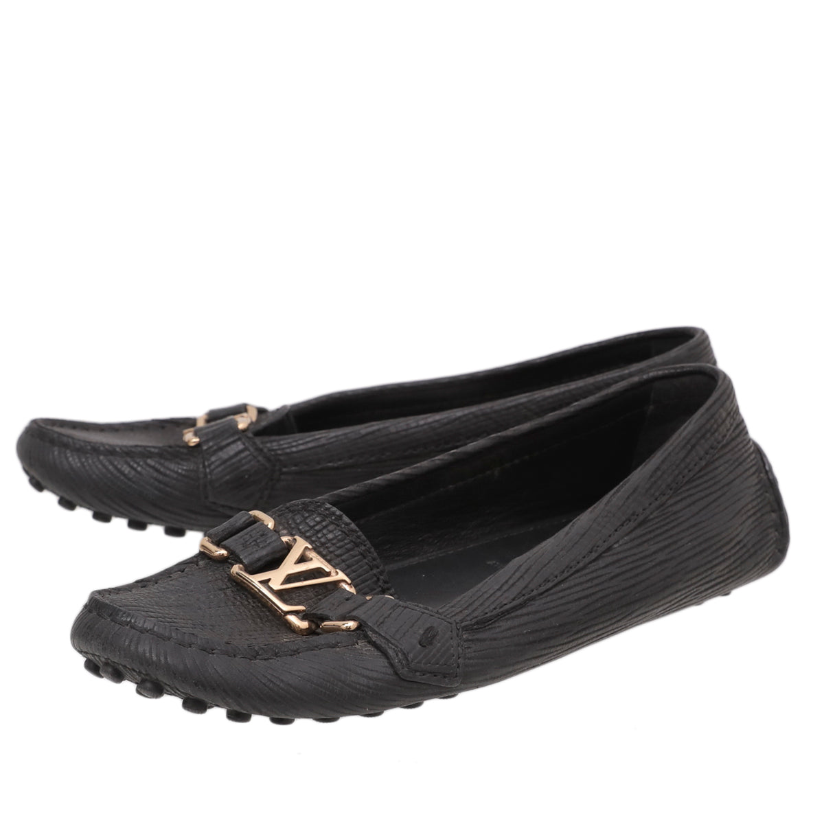 Louis Vuitton Black Oxford Loafers 38-Louis Vuitton-THE CLOSET