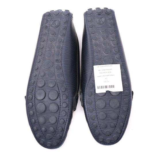 Louis Vuitton Blue Oxford Loafers 39.5