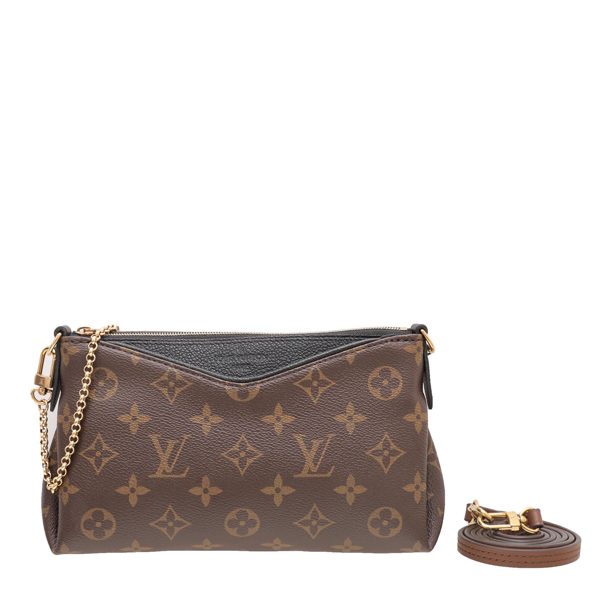 Louis Vuitton Monogram Black Pallas Clutch Bag-Louis Vuitton-THE CLOSET