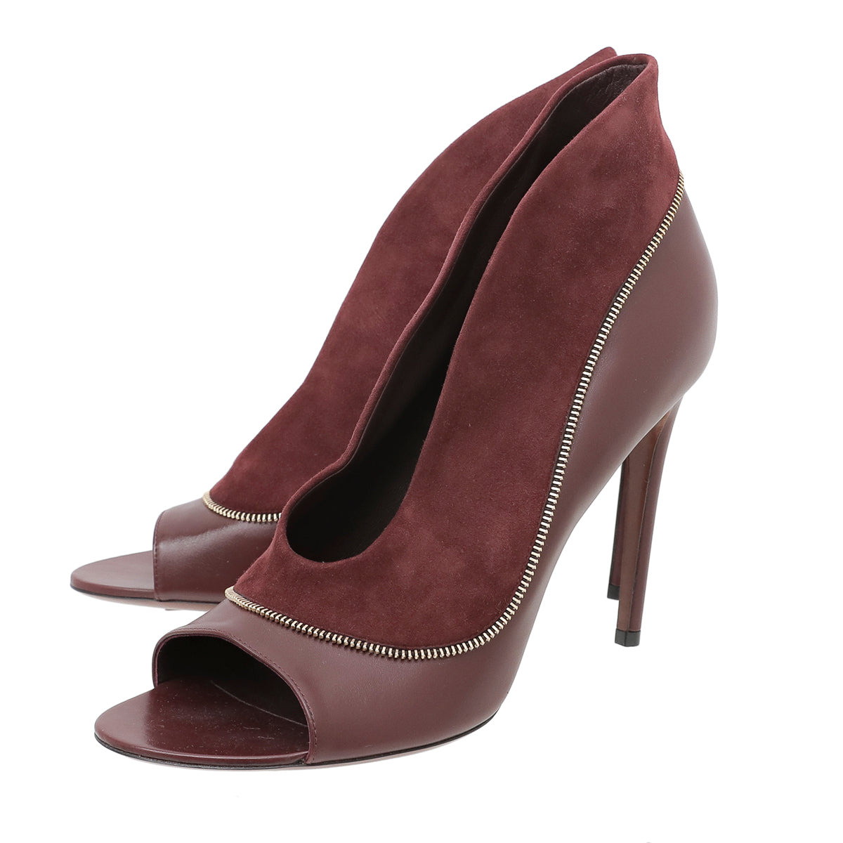 Louis Vuitton Burgundy Suede Perfecto Pump 41-Louis Vuitton-THE CLOSET