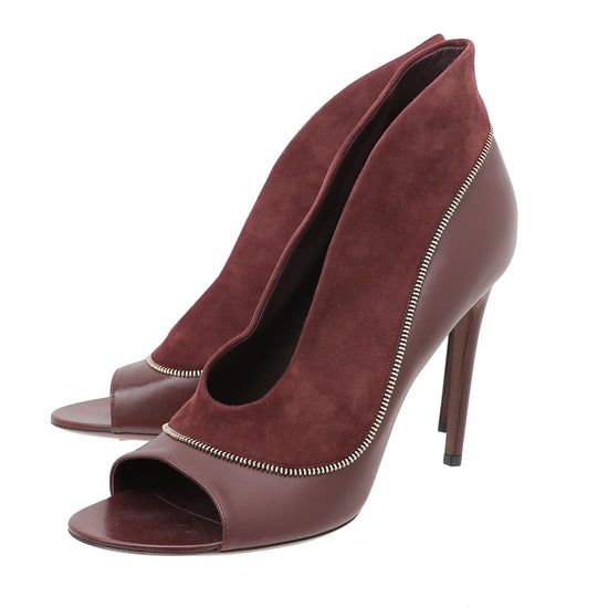 Louis Vuitton Burgundy Suede Perfecto Pump 41