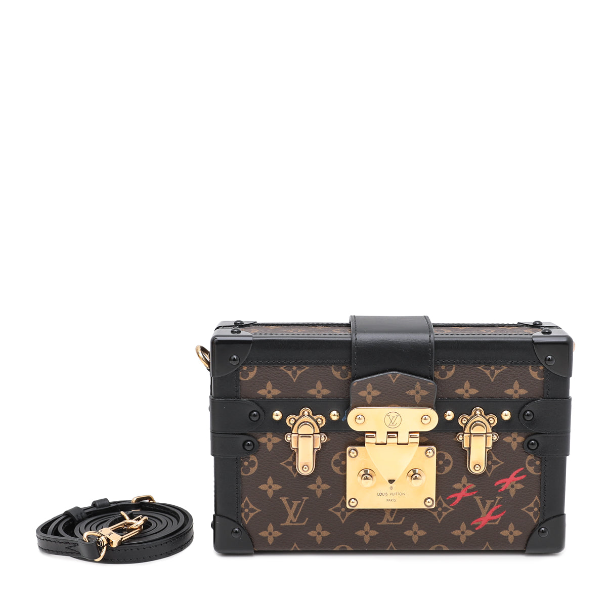 Louis Vuitton Bicolor Petite Malle Signature Crosses Bag-Louis Vuitton-THE CLOSET
