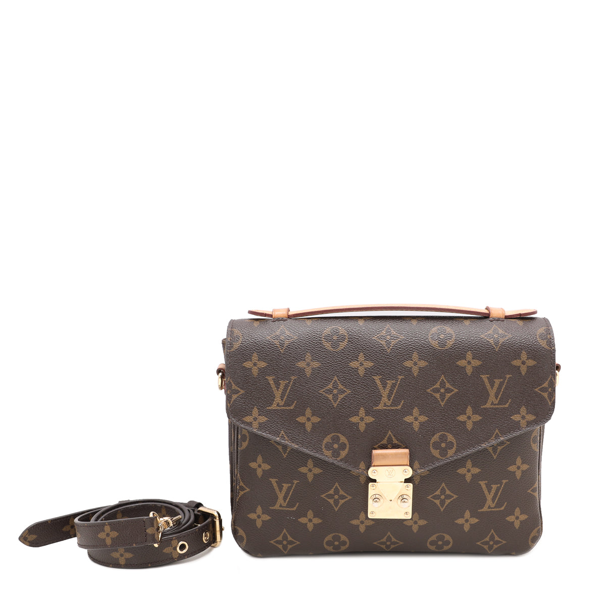 Louis Vuitton Brown Monogram Pochette Metis Bag-Louis Vuitton-THE CLOSET