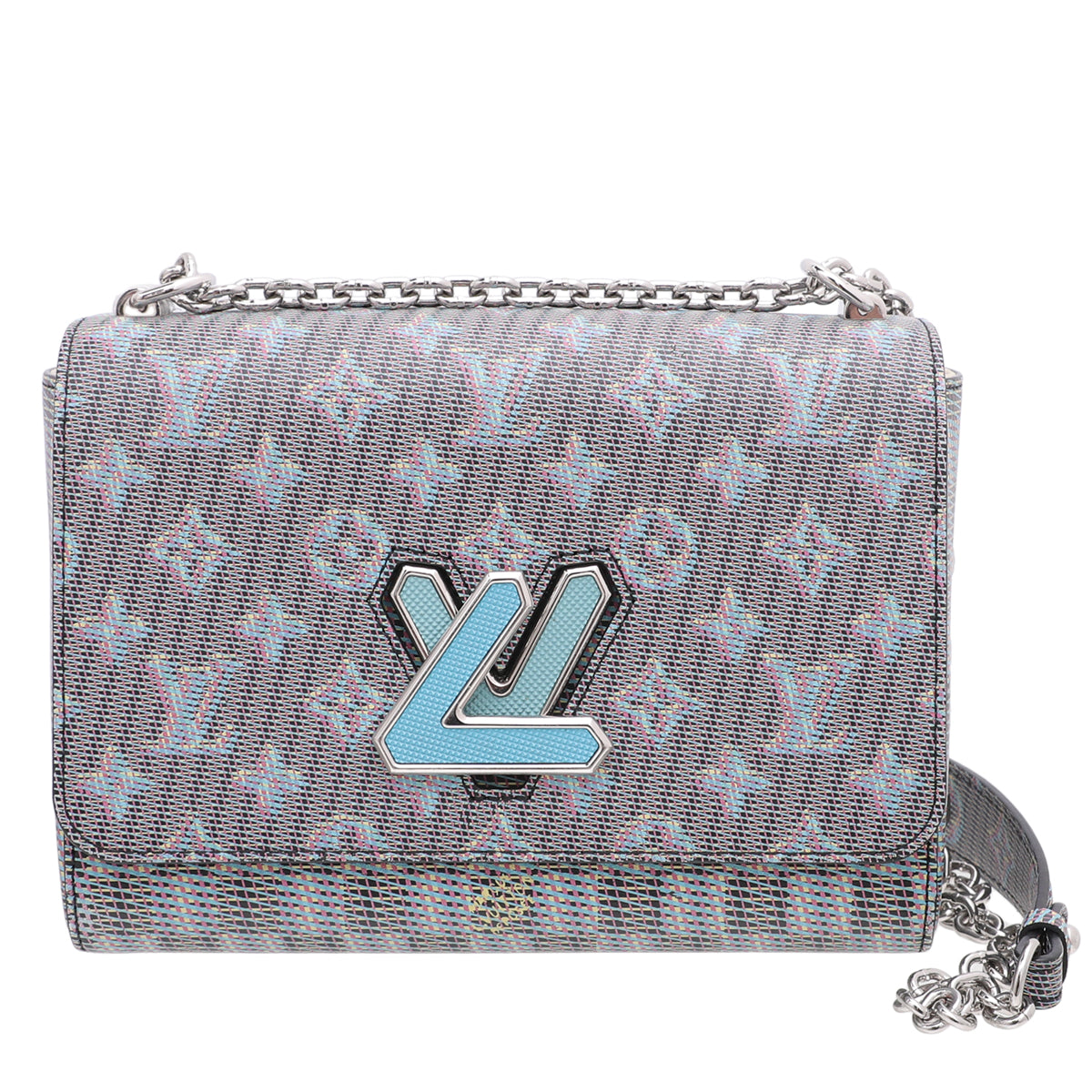 Louis Vuitton Blue Multicolor Monogram Pop Twist Bag