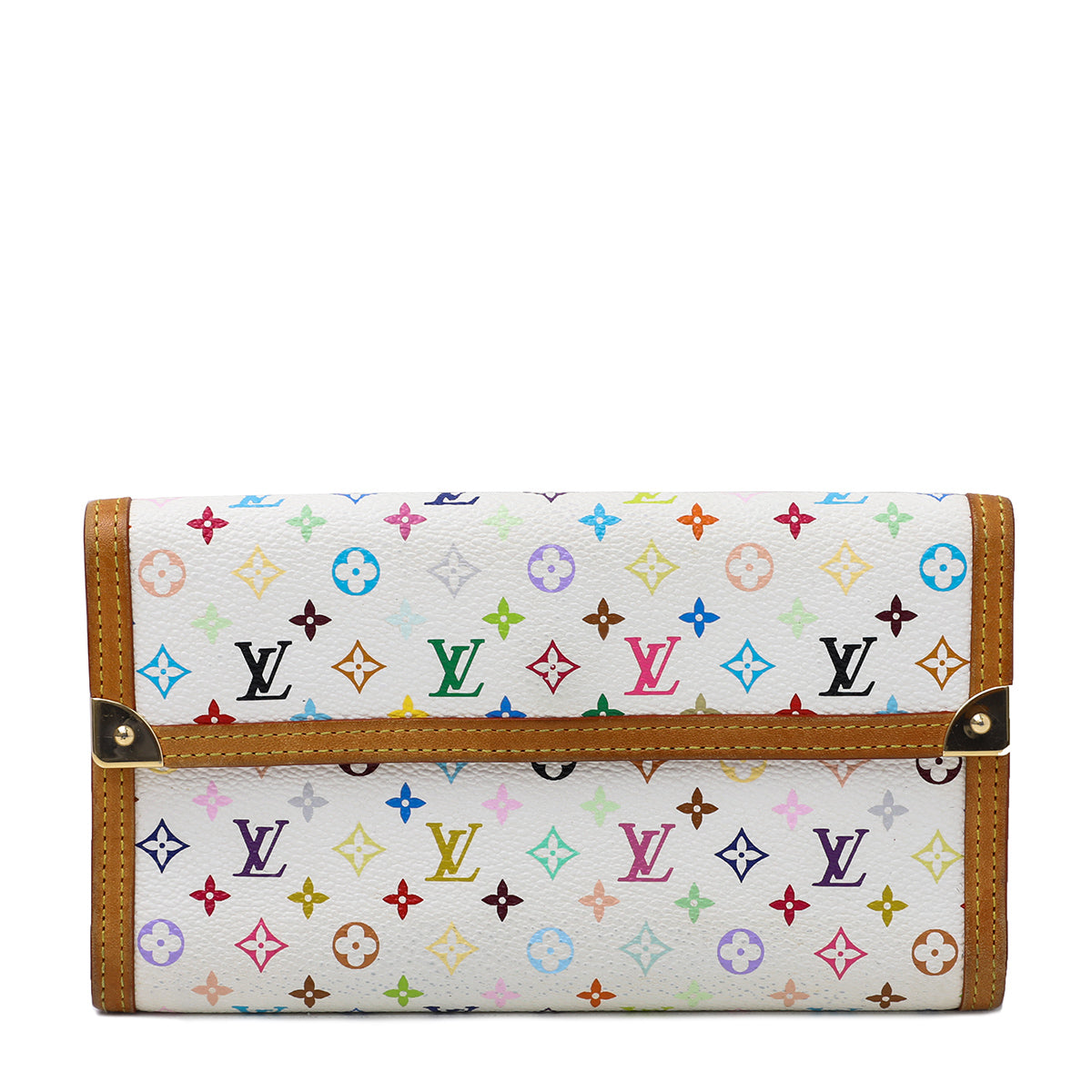 Louis Vuitton White Multicolor Porte Tresor International Wallet-Louis Vuitton-THE CLOSET