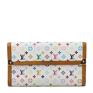 Louis Vuitton White Multicolor Porte Tresor International Wallet
