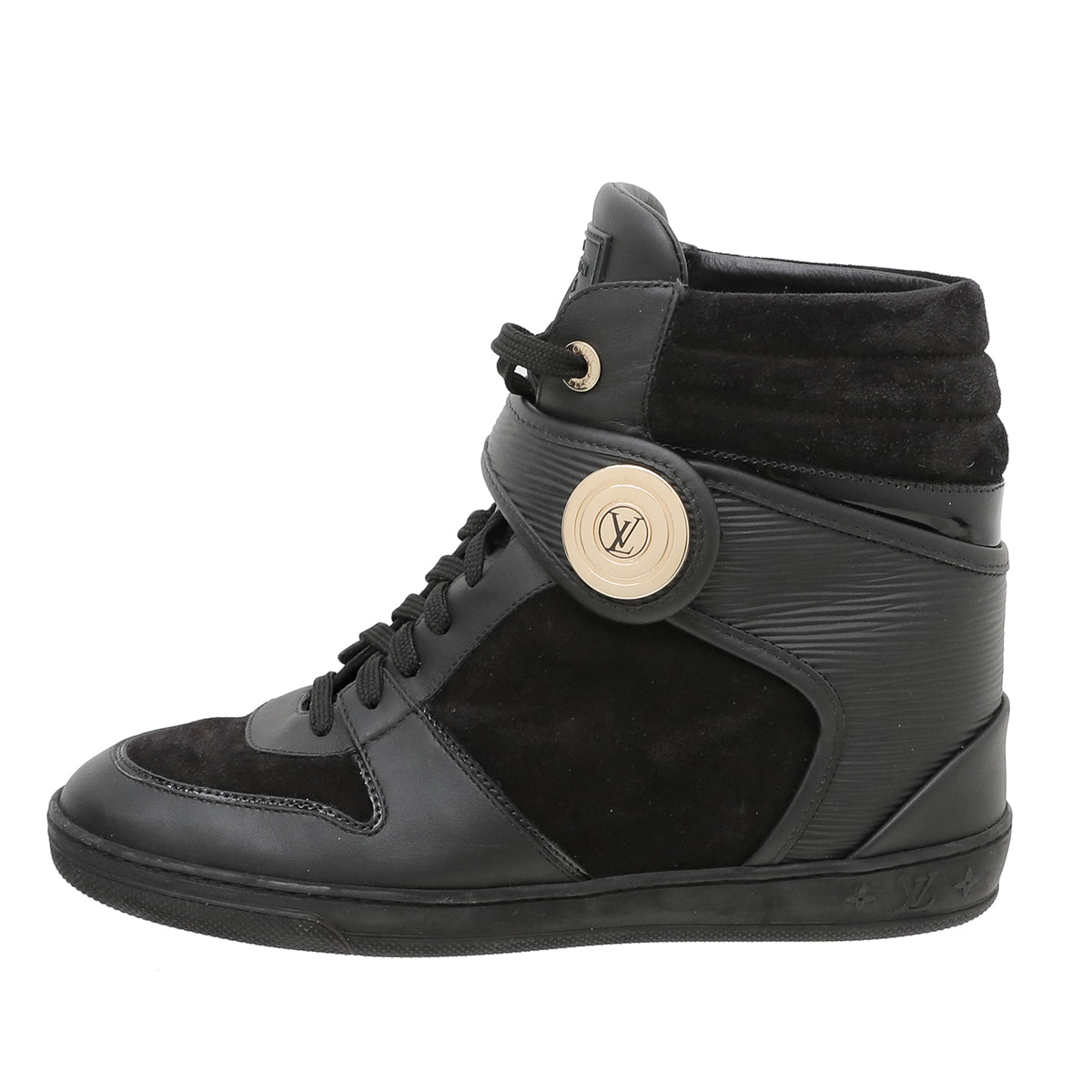 Louis Vuitton Black Postmark Wedge Sneaker 39-Louis Vuitton-THE CLOSET