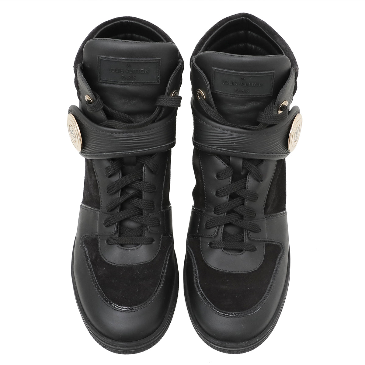Louis Vuitton Black Postmark Wedge Sneaker 39-Louis Vuitton-THE CLOSET