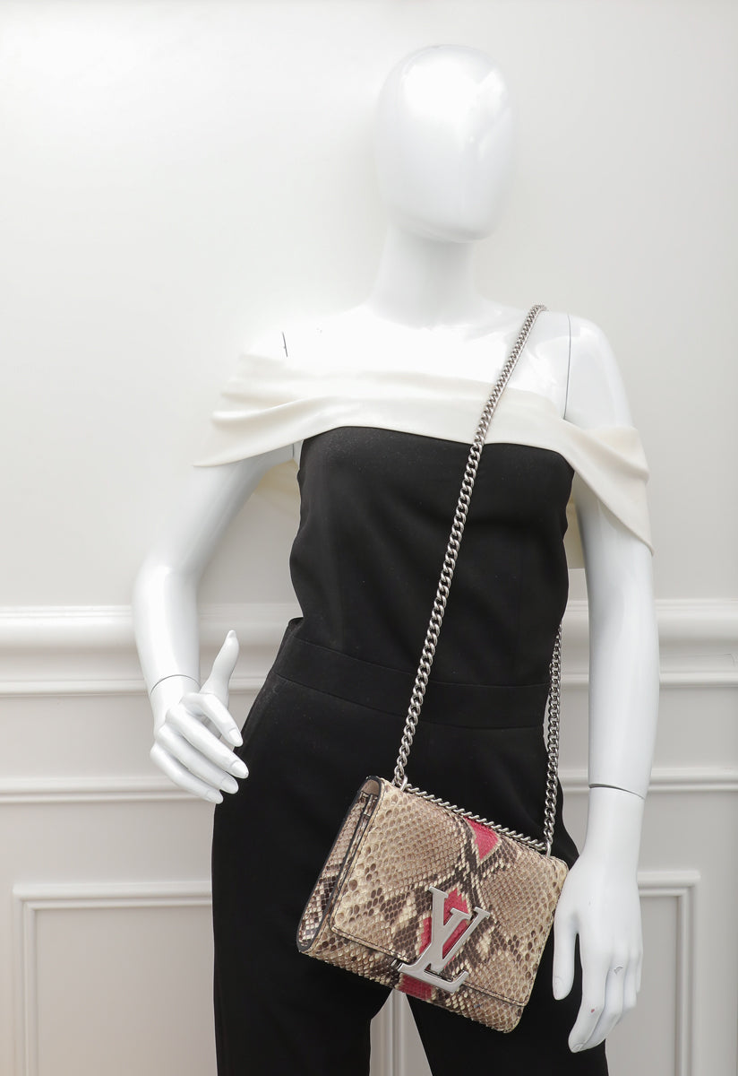 Louis Vuitton Bicolor Python Chain Louise MM Bag – THE CLOSET