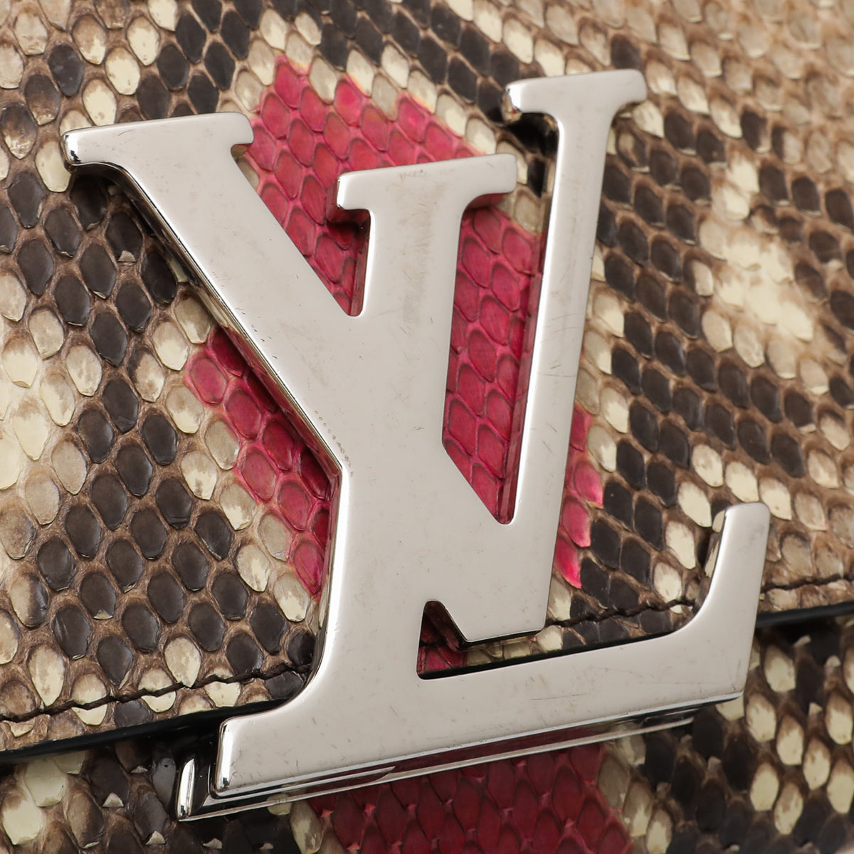 Louis Vuitton Bicolor Python Chain Louise MM Bag-Louis Vuitton-THE CLOSET