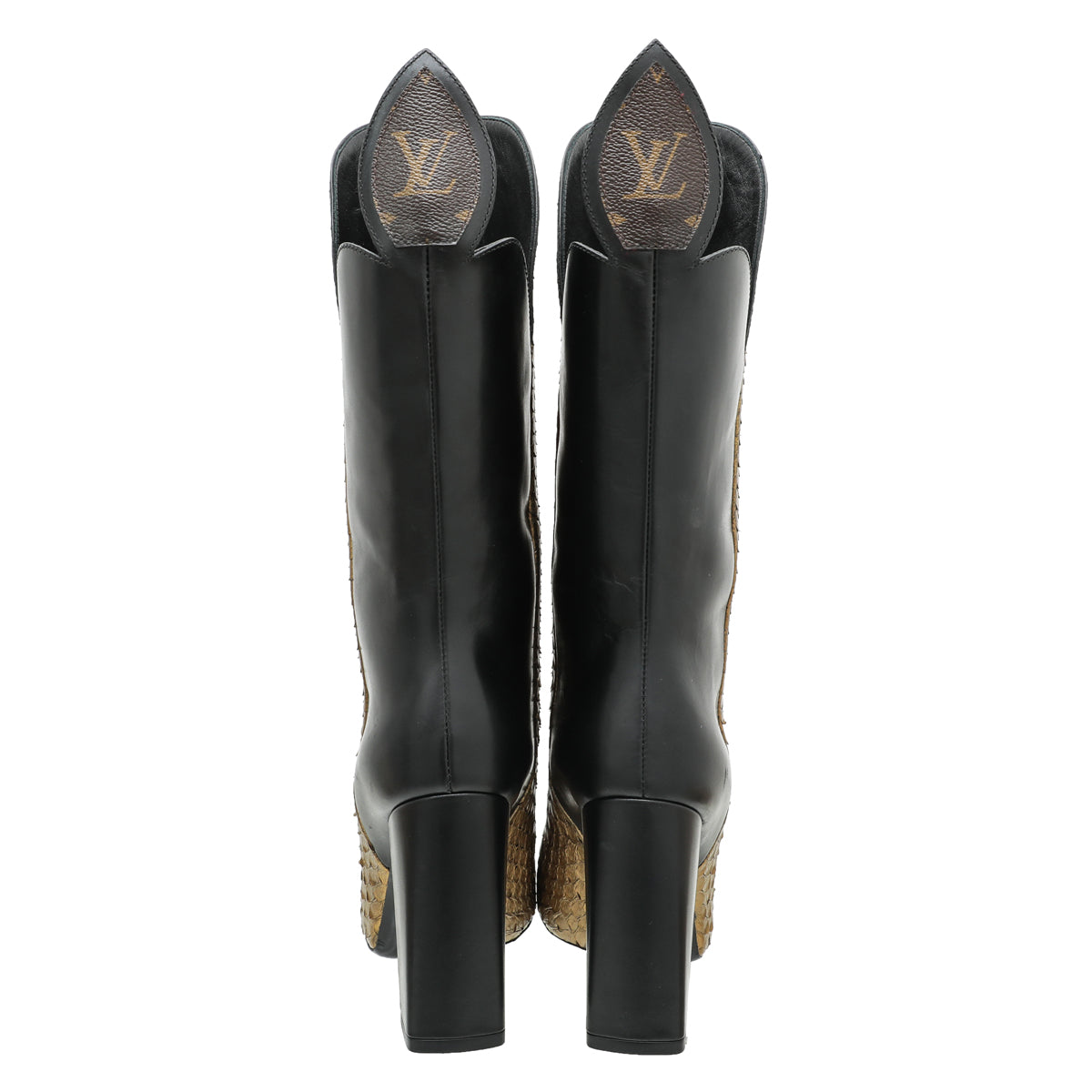 Louis Vuitton Bicolor Python Pokerface Boot 36-Louis Vuitton-THE CLOSET