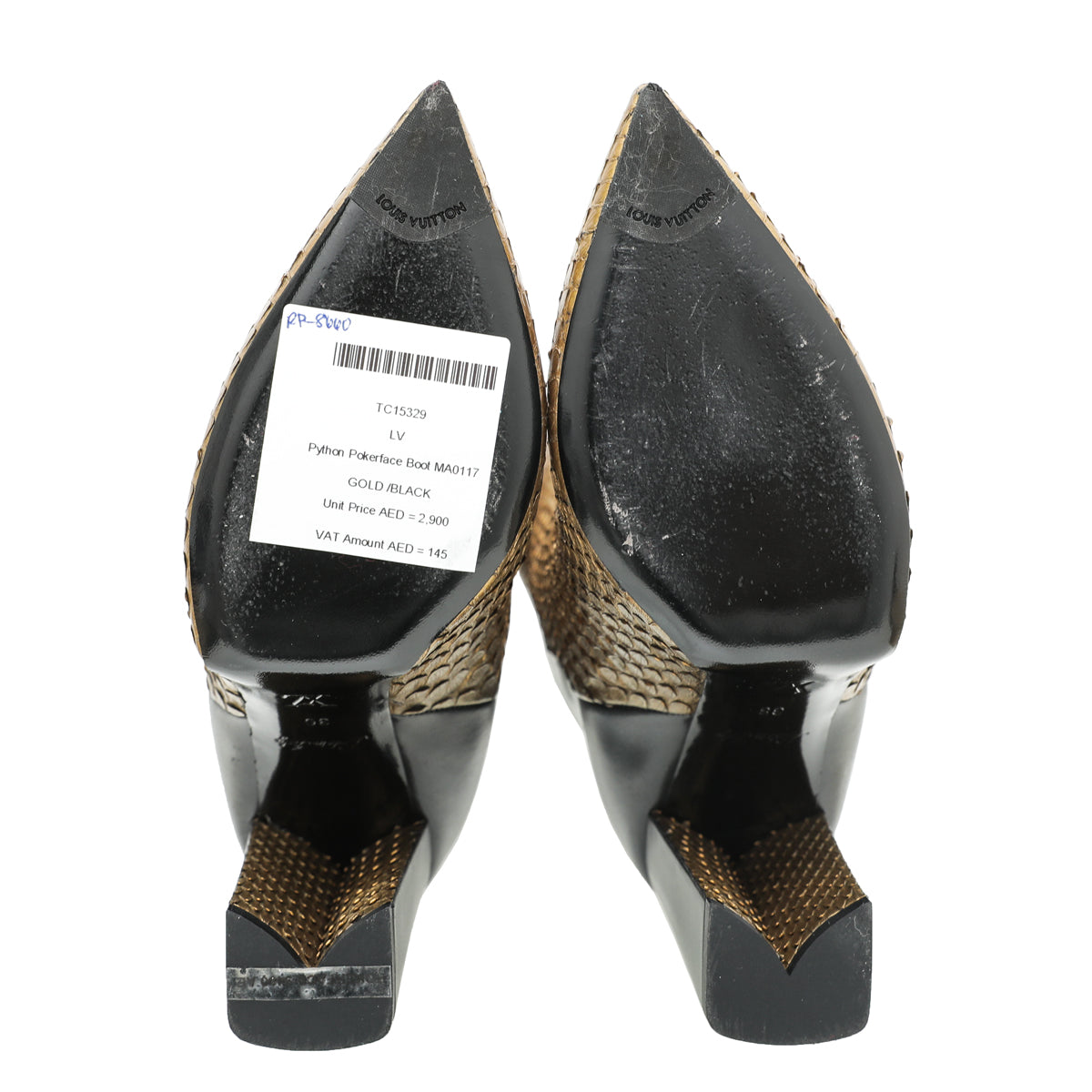 Louis Vuitton Bicolor Python Pokerface Boot 36-Louis Vuitton-THE CLOSET