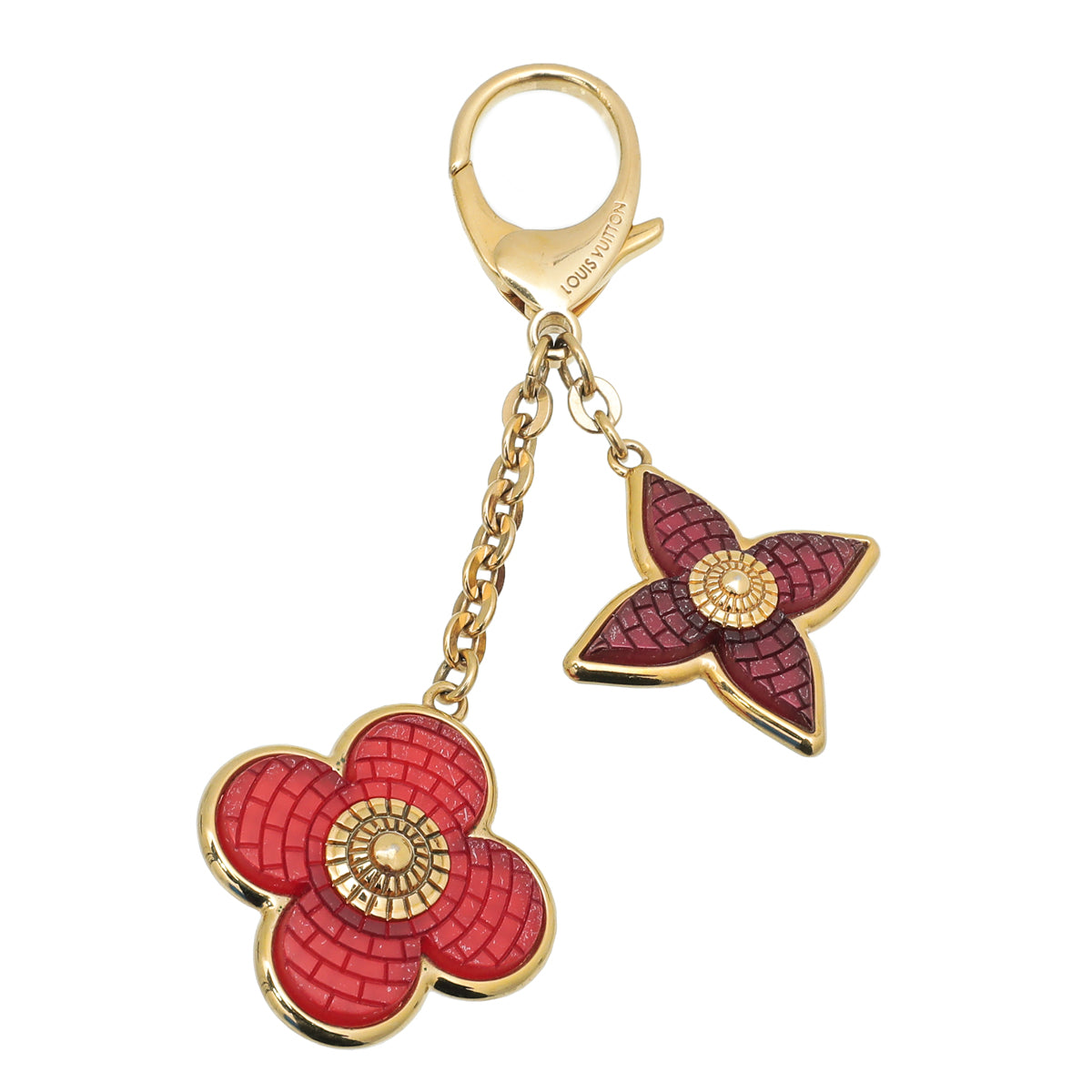 Louis Vuitton Red Resin Mosaic Monogram Flower Key Holder and Bag