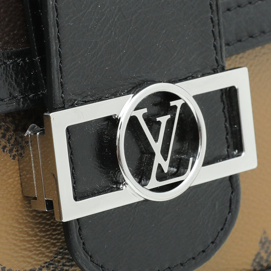 Louis Vuitton Monogram Black Reverse Giant Dauphine MM Bag