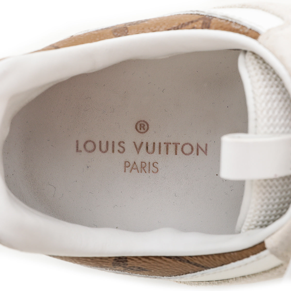 Louis Vuitton White Monogram Reverse Run Away Sneakers 38-Louis Vuitton-THE CLOSET