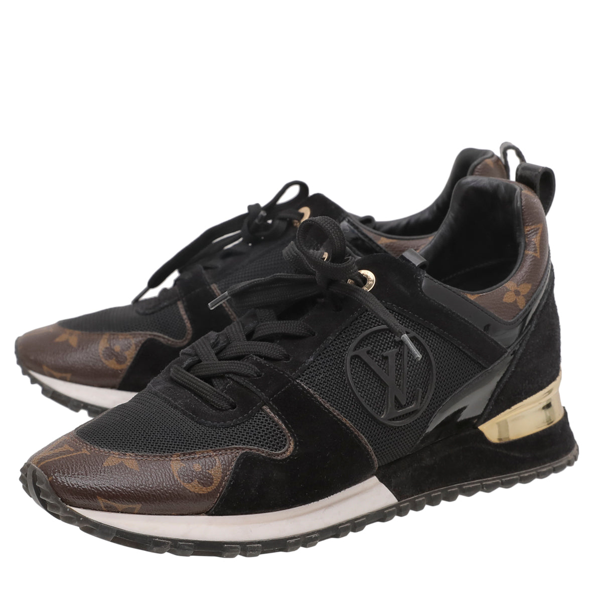 Louis Vuitton Black - Monogram Run Away Trainer Sneaker 39-Louis Vuitton-THE CLOSET