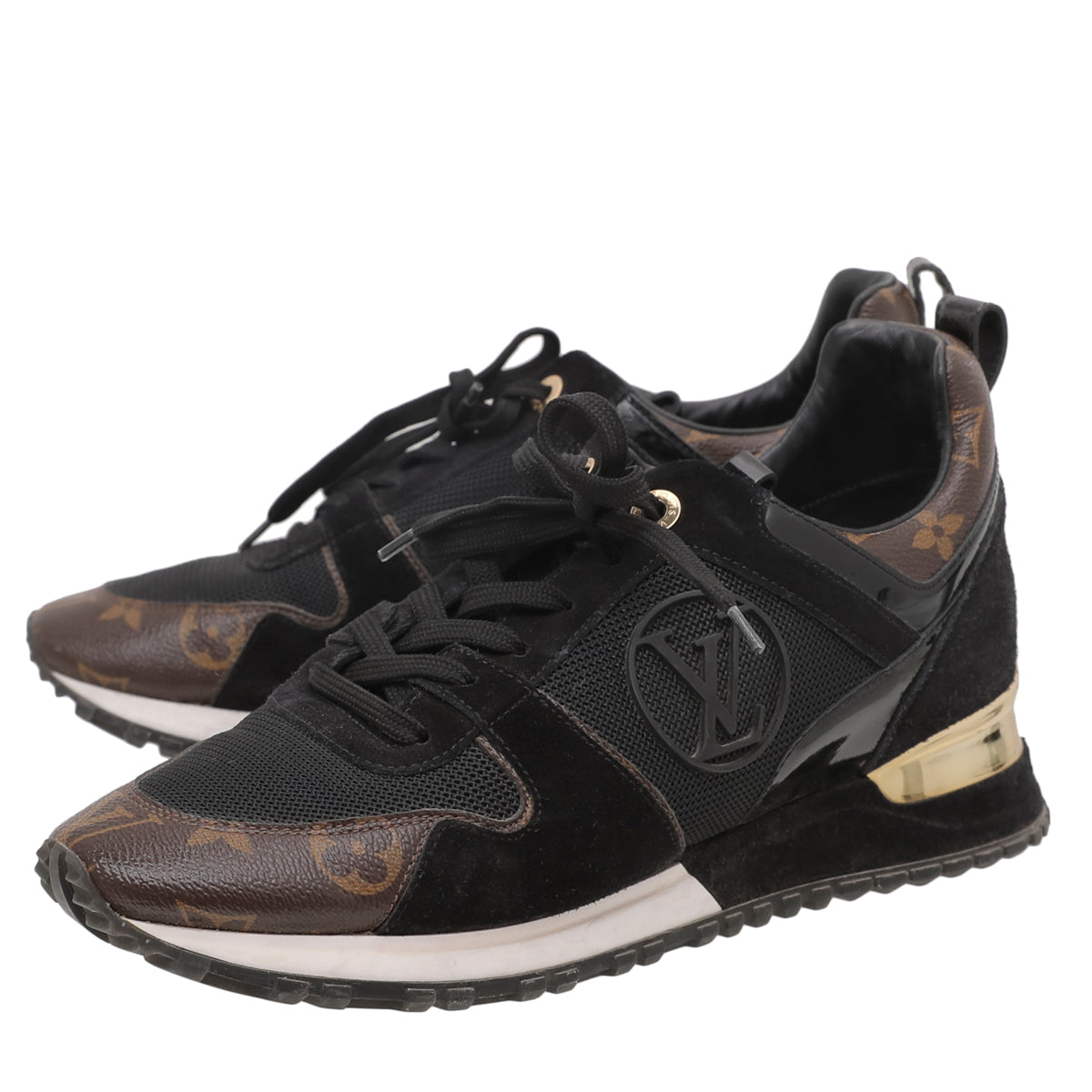 Louis Vuitton Black - Monogram Run Away Trainer Sneaker 39