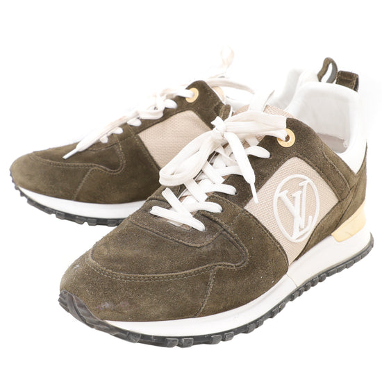 Louis Vuitton Khaki Run Away Trainers Sneakers 39