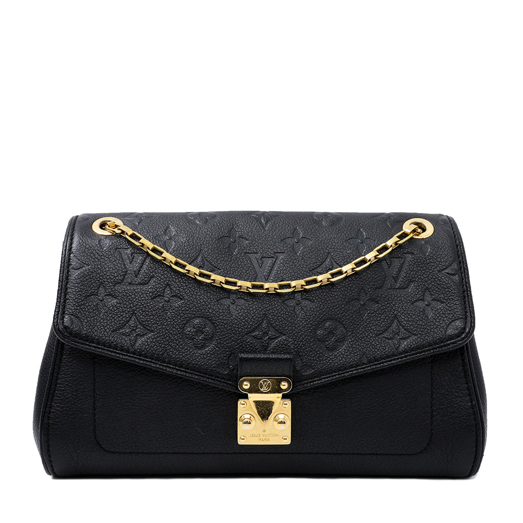 LOUIS VUITTON Black Monogram Empreinte Leather St Germain Bag