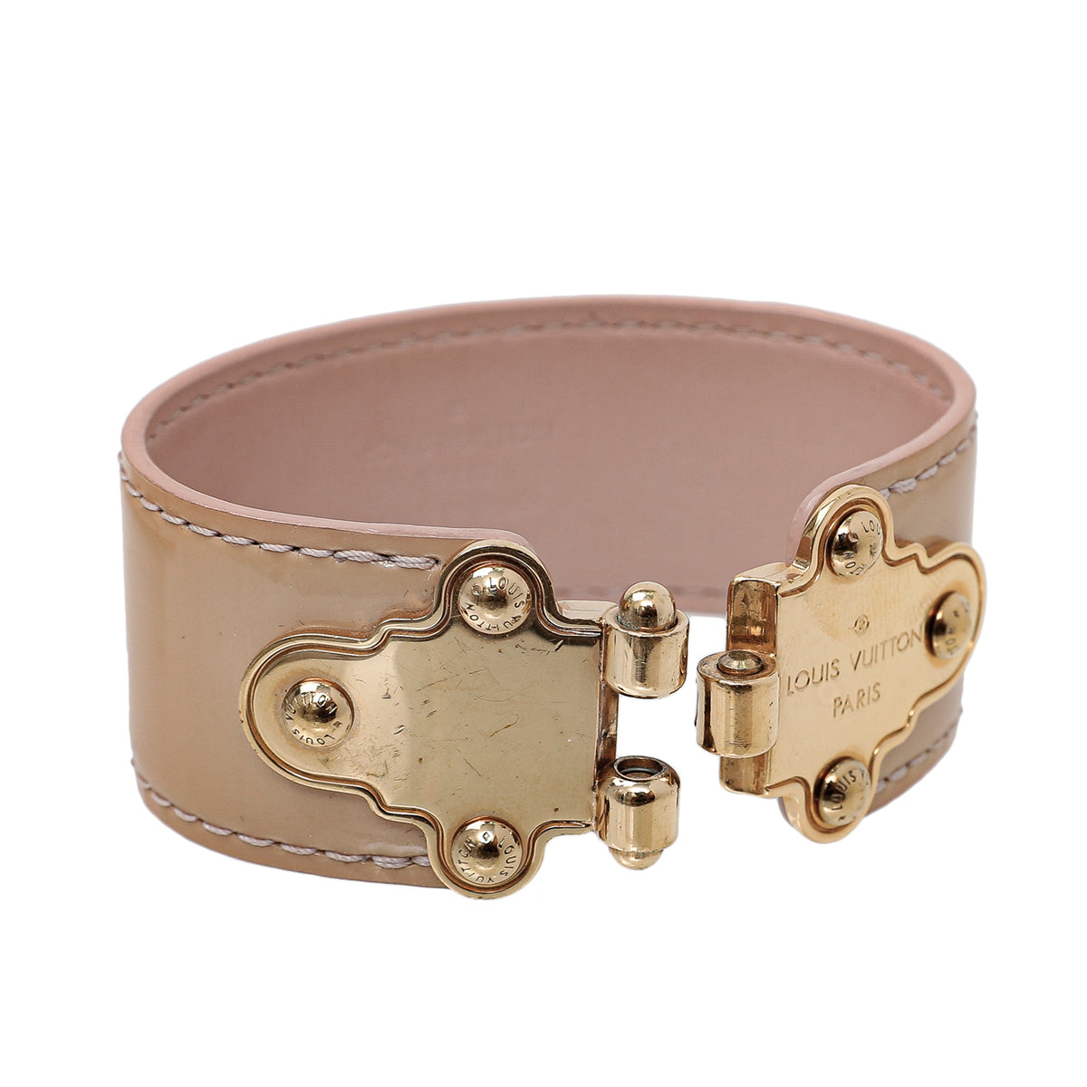 Louis Vuitton Beige Save It Vernis Bracelet 19-Louis Vuitton-THE CLOSET