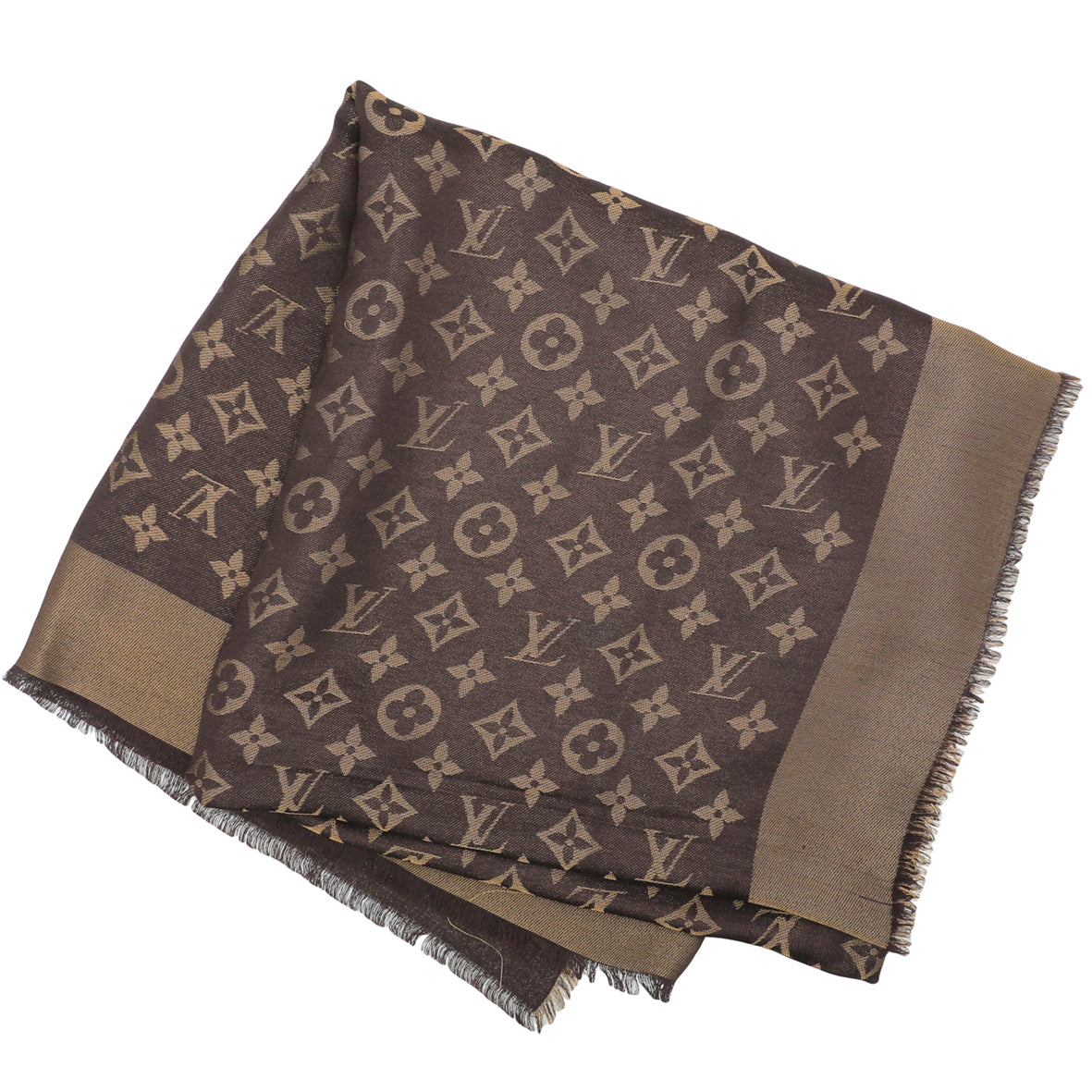 Louis Vuitton Brown Shine Monogram Shawl-Louis Vuitton-THE CLOSET