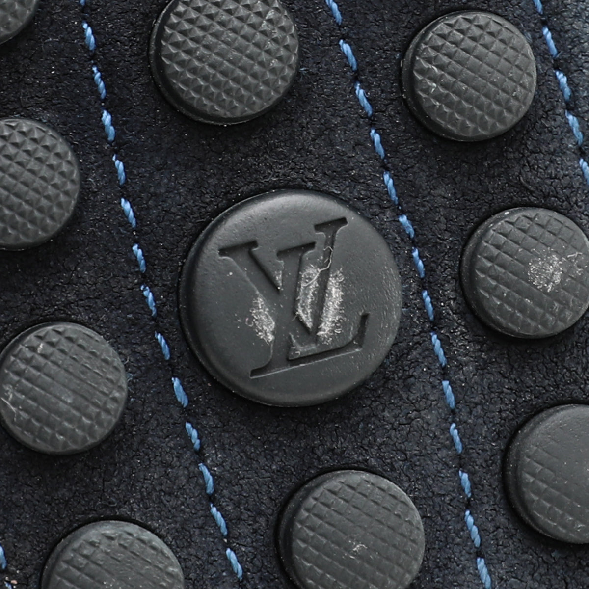 Louis Vuitton Navy Blue Suede Oxford Ballerina Flats 41-Louis Vuitton-THE CLOSET