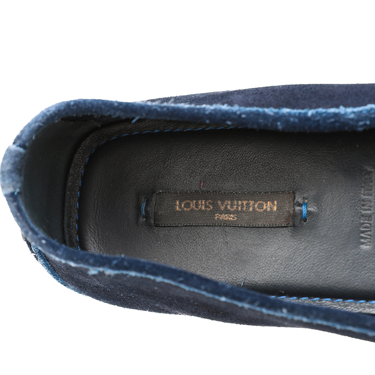 Louis Vuitton Navy Blue Suede Oxford Ballerina Flats 41-Louis Vuitton-THE CLOSET