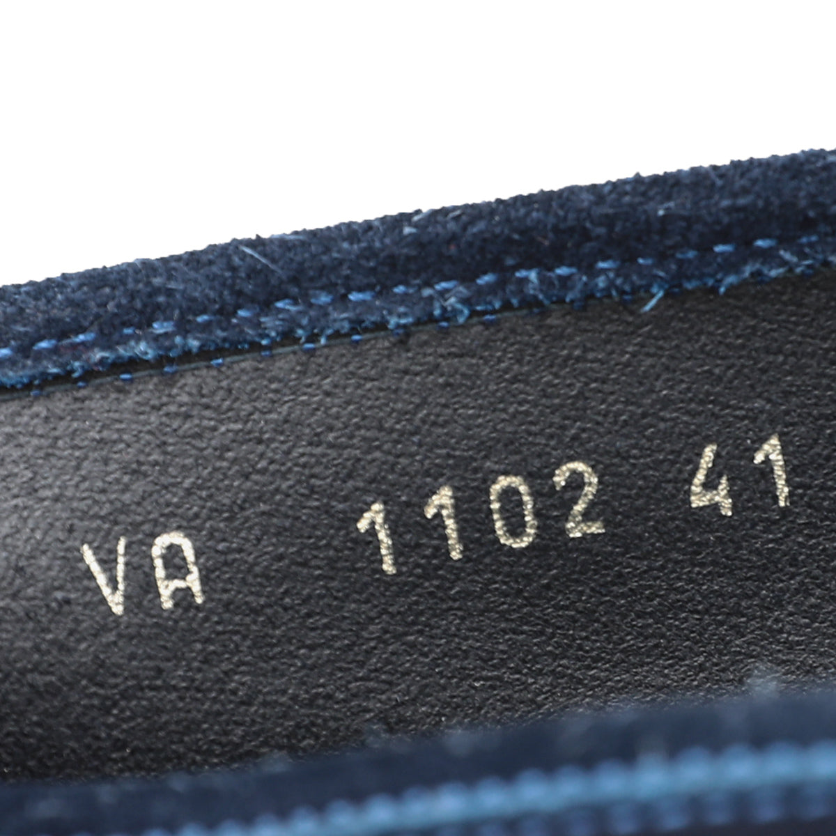 Louis Vuitton Navy Blue Suede Oxford Ballerina Flats 41-Louis Vuitton-THE CLOSET