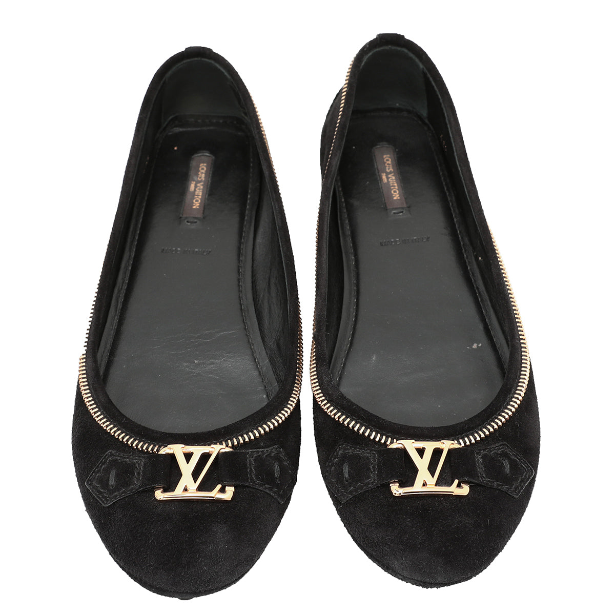 Flats Louis Vuitton Brown size 9 US in Suede - 27476598