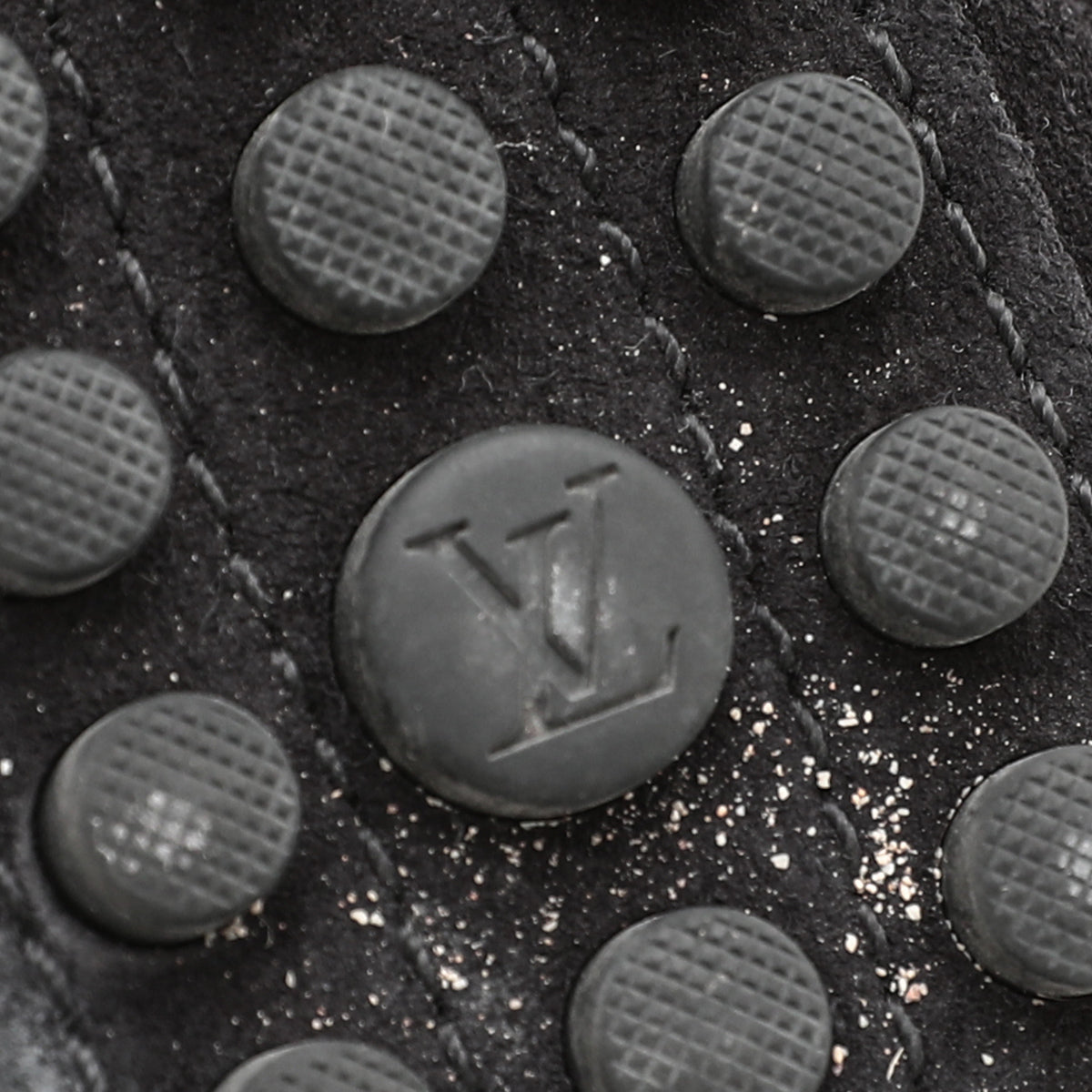 Louis Vuitton Black Suede Oxford Zip Edges Ballerina Flats 41.5-Louis Vuitton-THE CLOSET