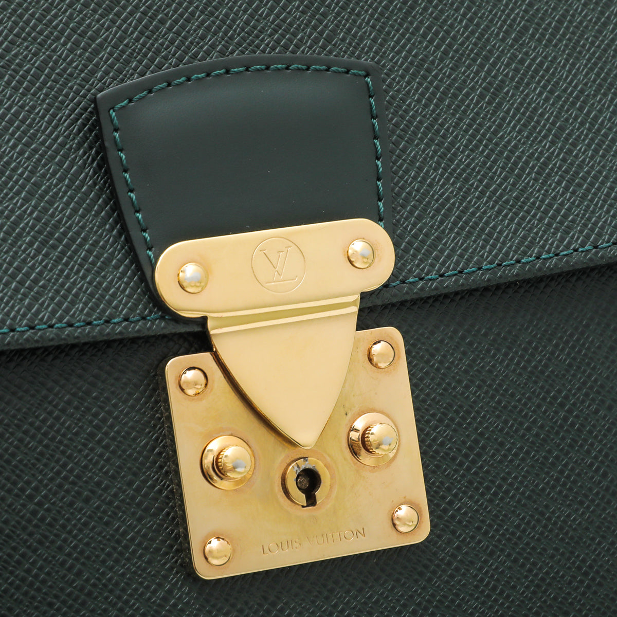 Louis Vuitton Olive Green Taiga Robusto Compartments Briefcase-Louis Vuitton-THE CLOSET