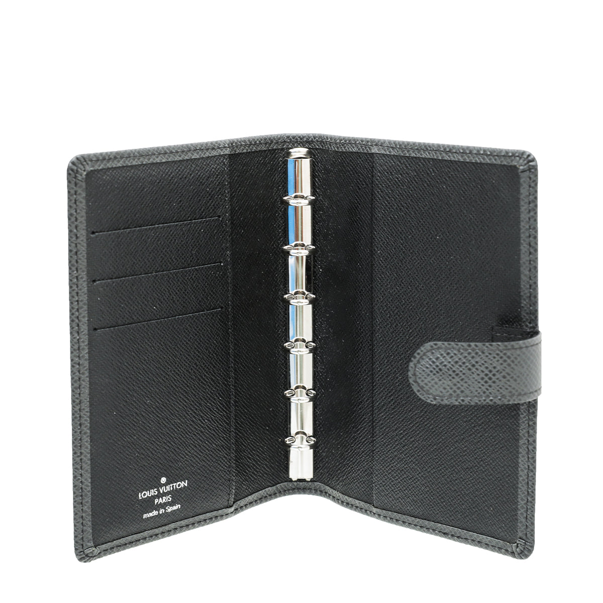 Louis Vuitton Black Taiga Small Ring Agenda Cover-Louis Vuitton-THE CLOSET