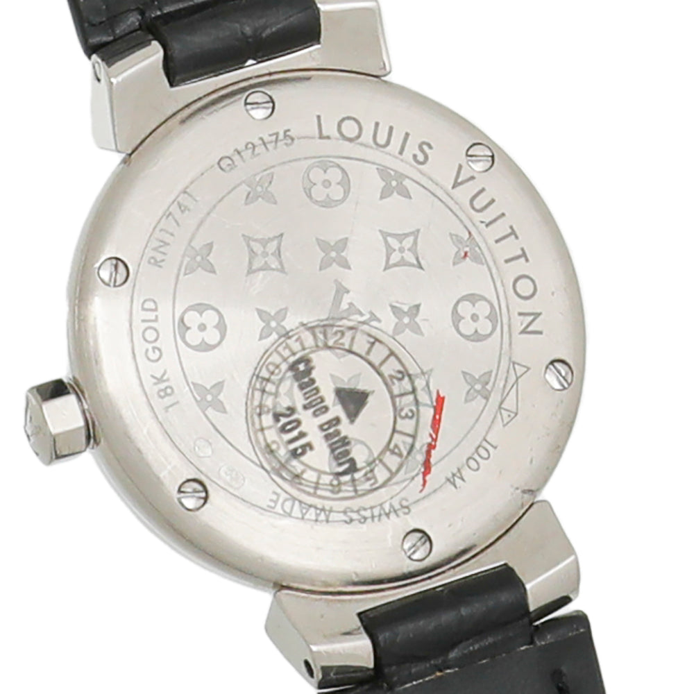 Louis Vuitton 18 Karat White Gold Vivienne Diamond, Onyx, and Lacquer – The  Estate Watch And Jewelry Company®