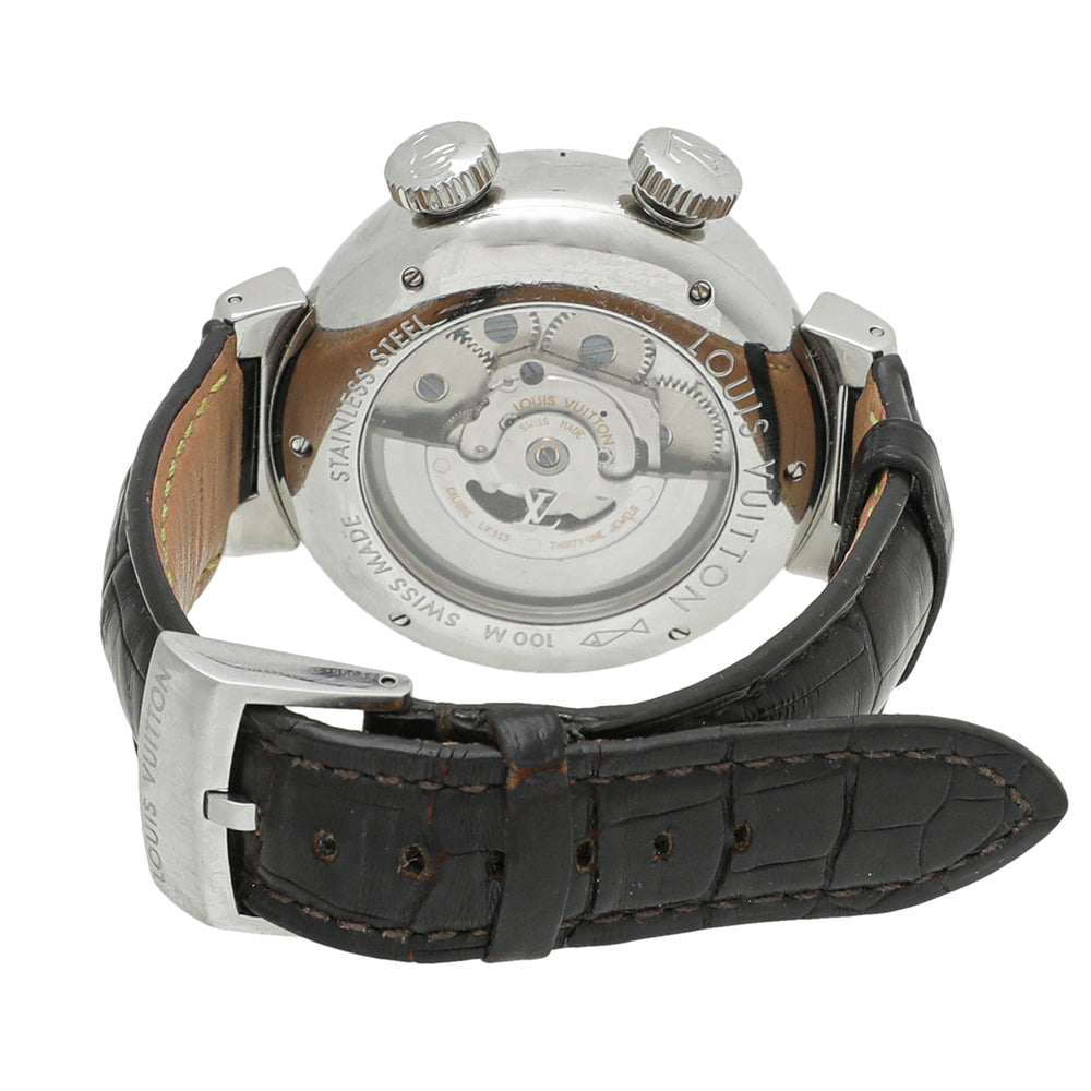 Louis Vuitton Tambour GMT Reveil Q1155 Alarm Automatic Men's Watch