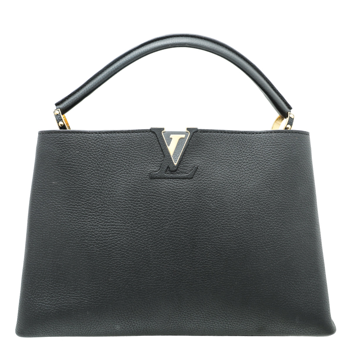 Louis Vuitton Black Taurillon Capucines MM Bag-Louis Vuitton-THE CLOSET