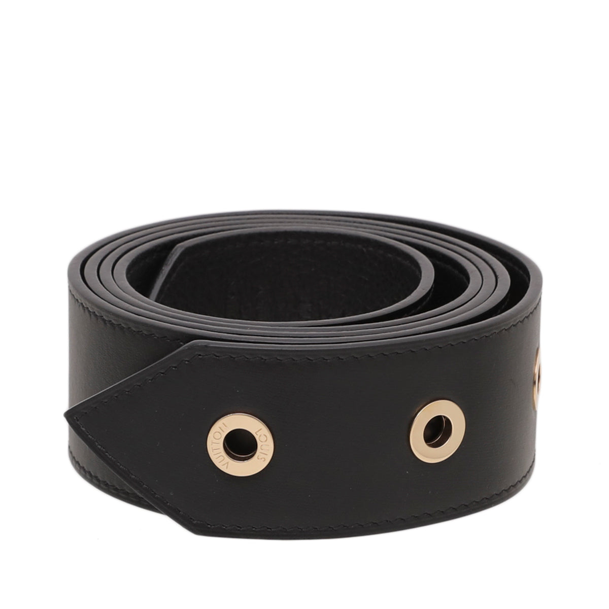 Louis Vuitton Black Tie The Knot Eyelets Belt 32-Louis Vuitton-THE CLOSET