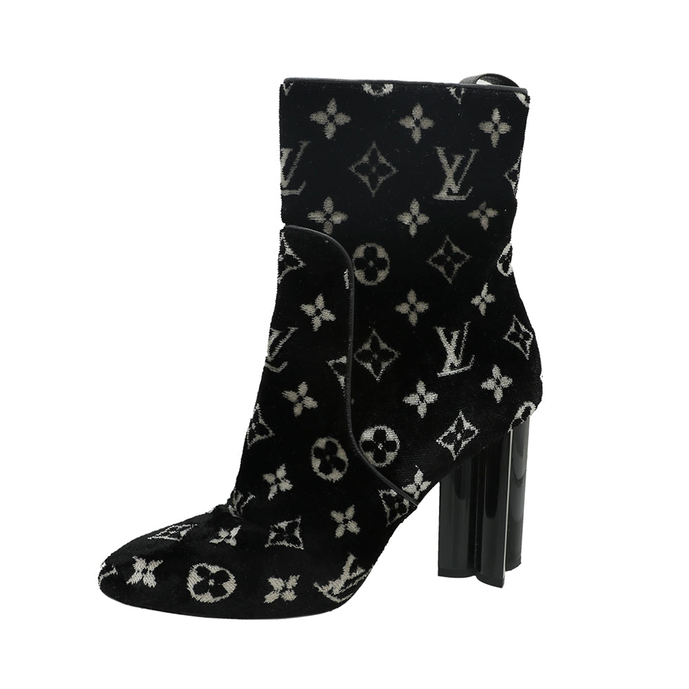 Louis Vuitton Silhouette Monogrammed Ankle Boots