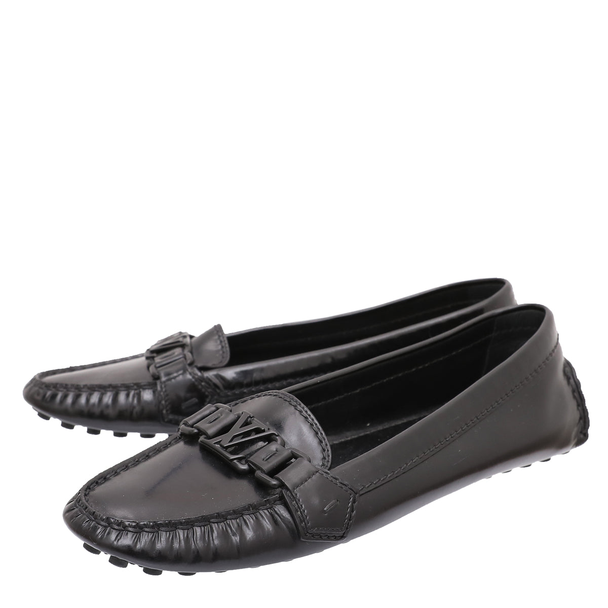 Louis Vuitton Black Vernis Oxford Loafers 39.5-Louis Vuitton-THE CLOSET
