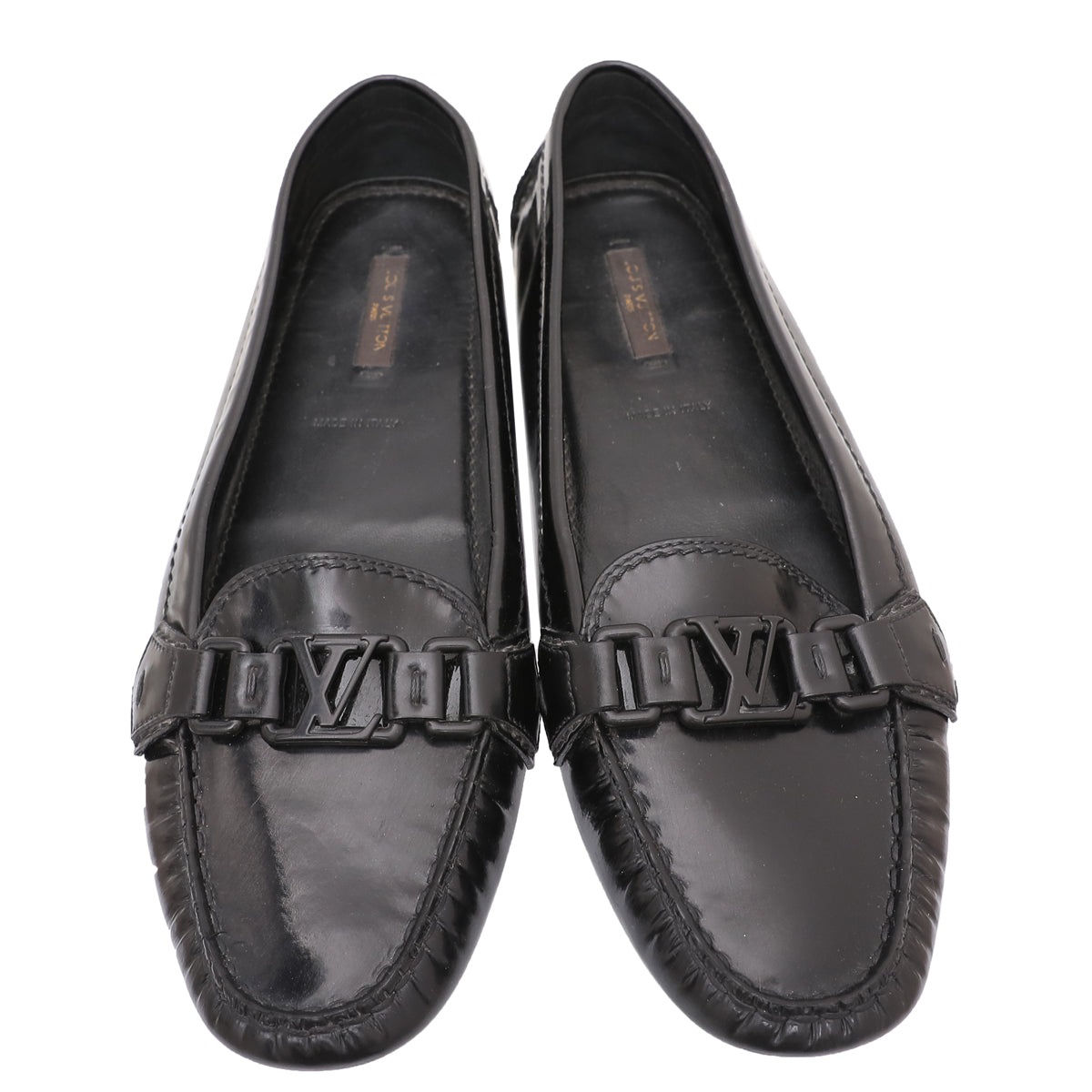 Louis Vuitton Black Vernis Oxford Loafers 39.5-Louis Vuitton-THE CLOSET