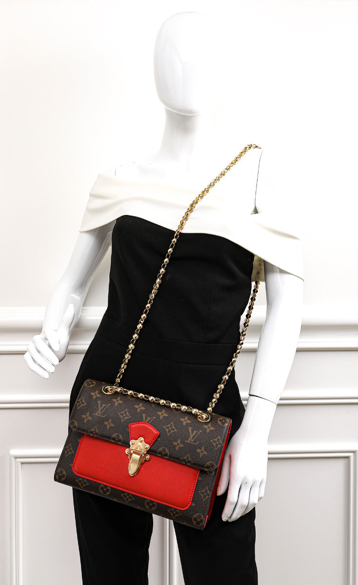 Louis Vuitton, Bags, Lv Victoire Cherry Cerise Red M4731 Chain Bag