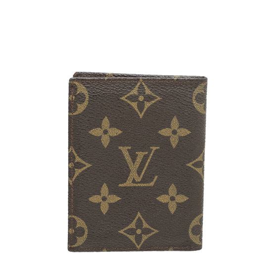 Louis Vuitton Brown Vintage Monogram Money Clip Wallet