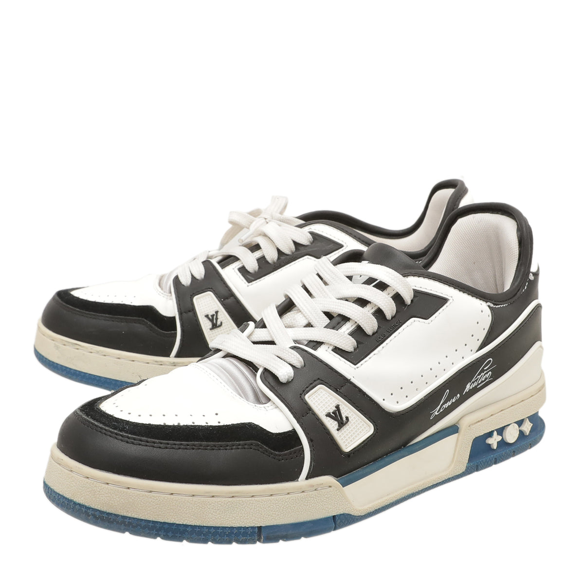 Louis Vuitton Bicolor Virgil Abloh's Signature Trainer Sneaker 7-Louis Vuitton-THE CLOSET