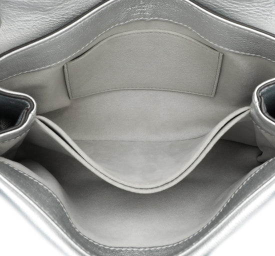 Louis Vuitton Metallic Silver Whipstitch Very Chain Bag