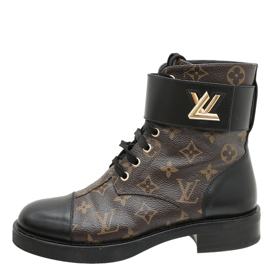Louis Vuitton Monogram Canvas and Leather Wonderland Ranger Combat Boots  Size 38