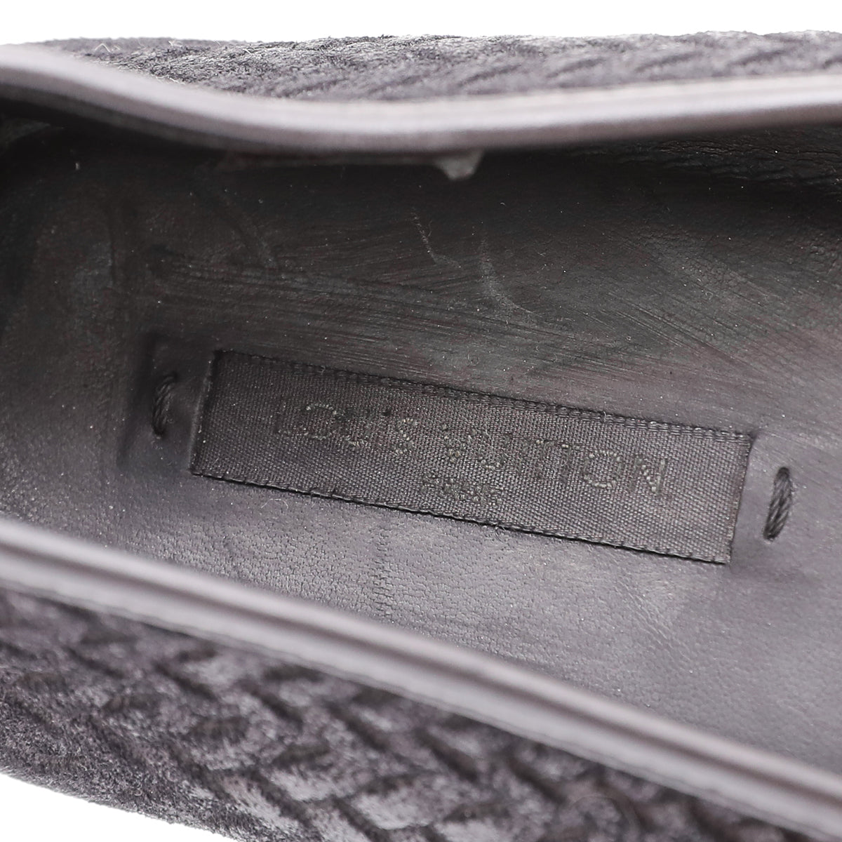 Louis Vuitton Black Woven Suede Oxford Loafers 40-Louis Vuitton-THE CLOSET