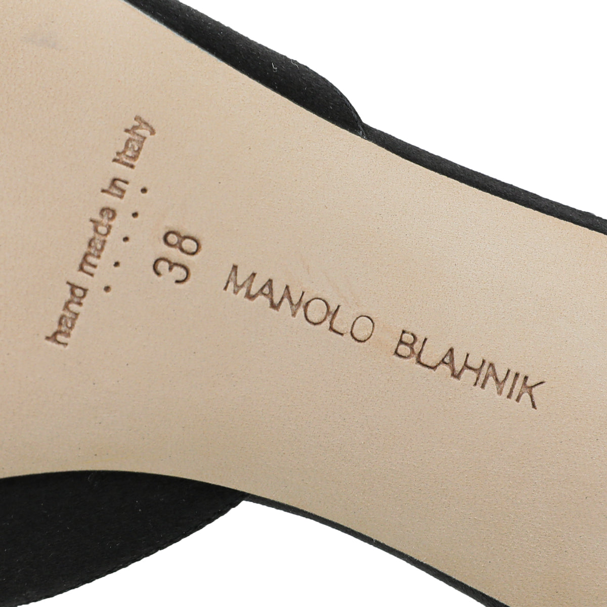 Manolo Blahnik Black Satin Hangisi Mules 38 – THE CLOSET